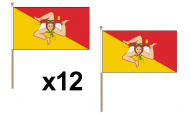 Sicily Hand Flags